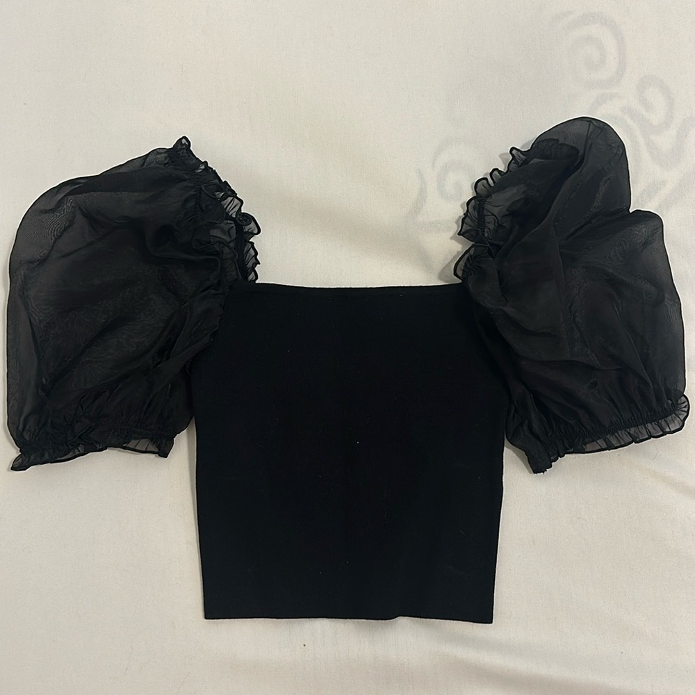 Wilfred Puff Sleeve Crop Top